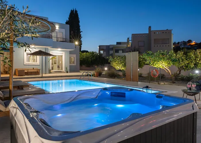 Ethria Pool With Heated Jacuzzi Afantou