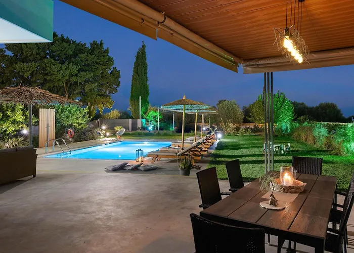 Villa Ethria Pool With Heated Jacuzzi Afantou
