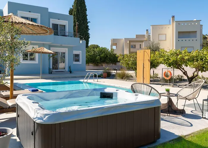 Villa Ethria Pool With Heated Jacuzzi Afantou